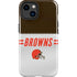 NFL Cleveland Browns White Striped iPhone 15 Impact Case